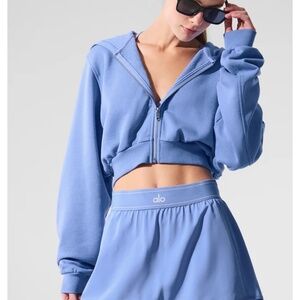 ALO Yoga Cropped Full zip hoodie SZ Small